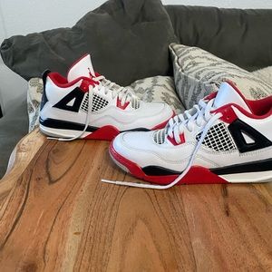 Jordan Boys Retro 4 - Shoes Red/white Size 3Y